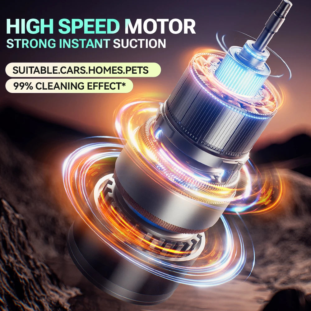 Mini Cordless Car Vacuum - Portable Rechargeable Handheld Cleaner