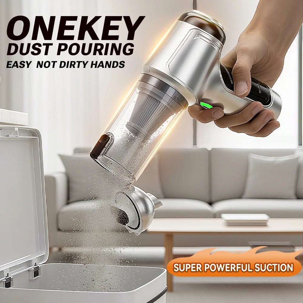 Mini Cordless Car Vacuum - Portable Rechargeable Handheld Cleaner