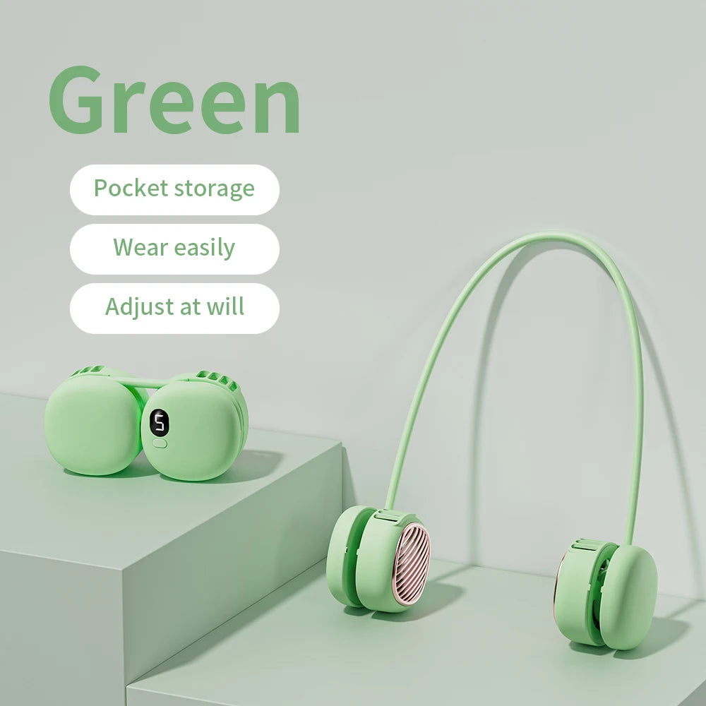 Wearable Bladeless Neck Fan - USB-C Rechargeable, Hands-Free