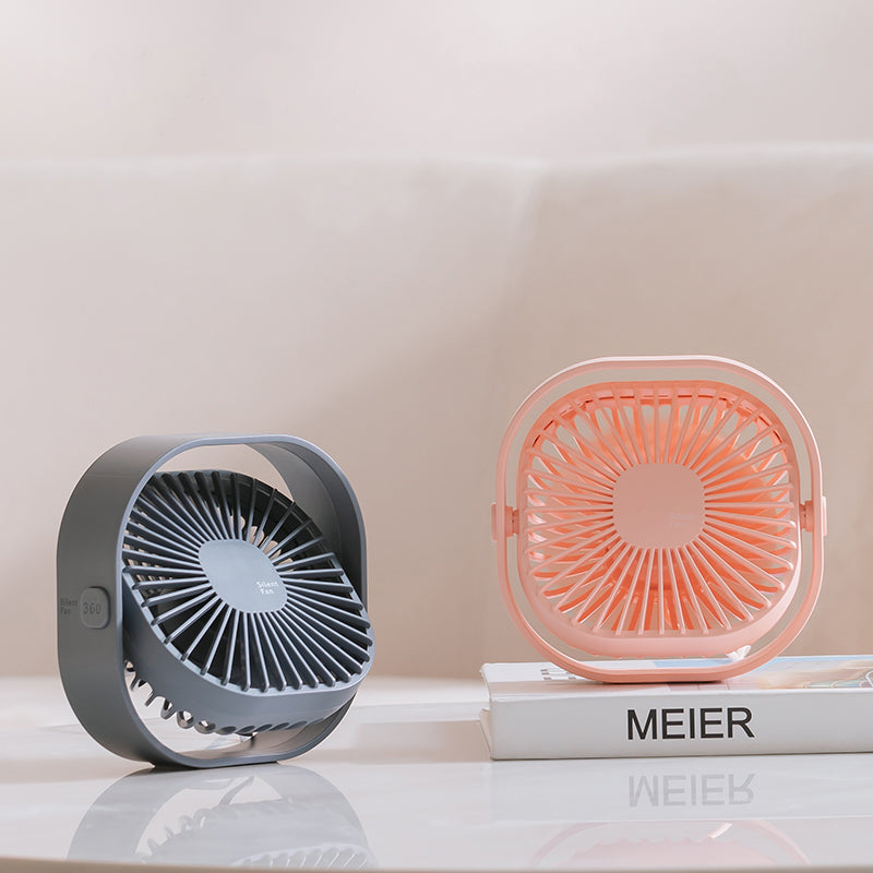 USB Desk Fan - 360 Degree Rotatable, 3 Speeds