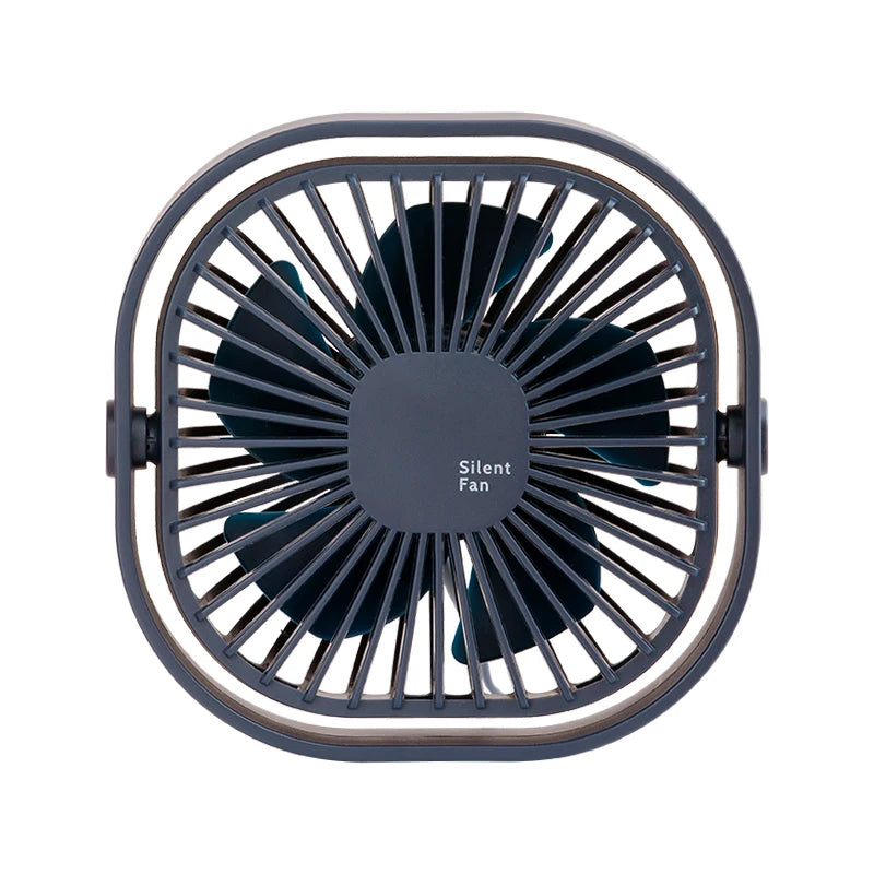 USB Desk Fan - 360 Degree Rotatable, 3 Speeds