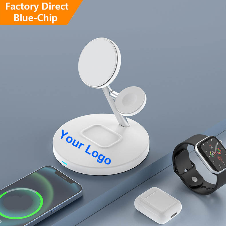 3-in-1 15W Magnetic Wireless Charging Station Stand