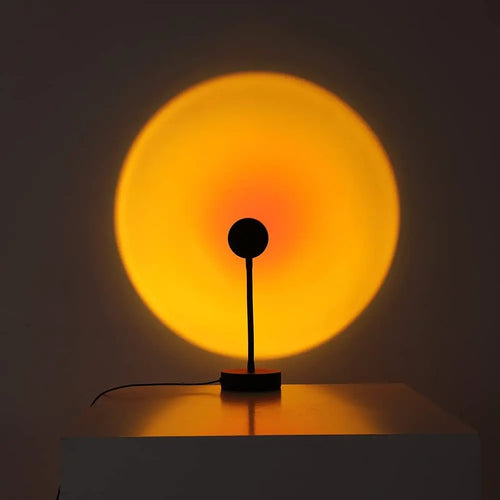 16-Color LED Sunset Projection Lamp - USB Mood Light