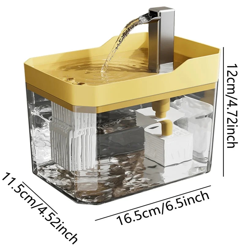 Transparent USB Cat Water Fountain - Anti-Dry-Burn Pump