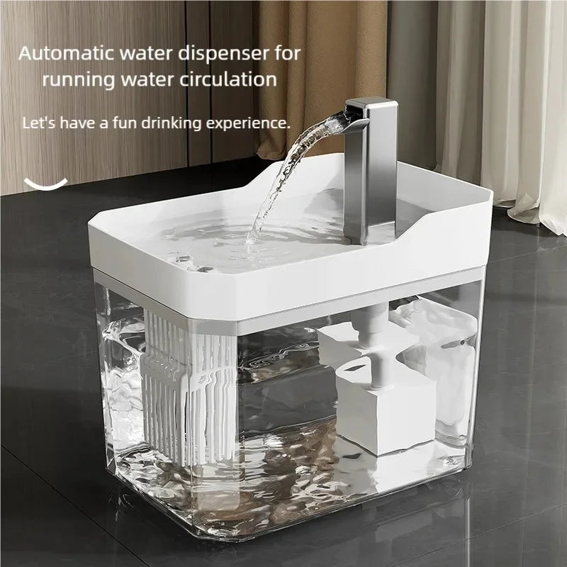 Transparent USB Cat Water Fountain - Anti-Dry-Burn Pump