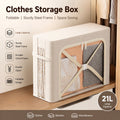 Foldable Fabric Storage Box - Steel Frame, 47x30x15cm