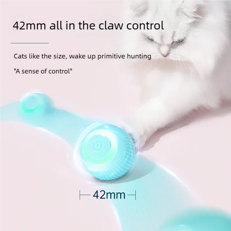 Automatic Rolling-Ball Cat Toy - Interactive, USB Rechargeable