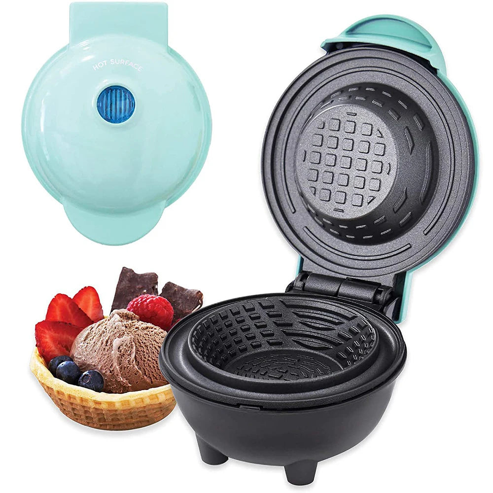 Mini Waffle Bowl Maker - 110V/220V with US Plug Option