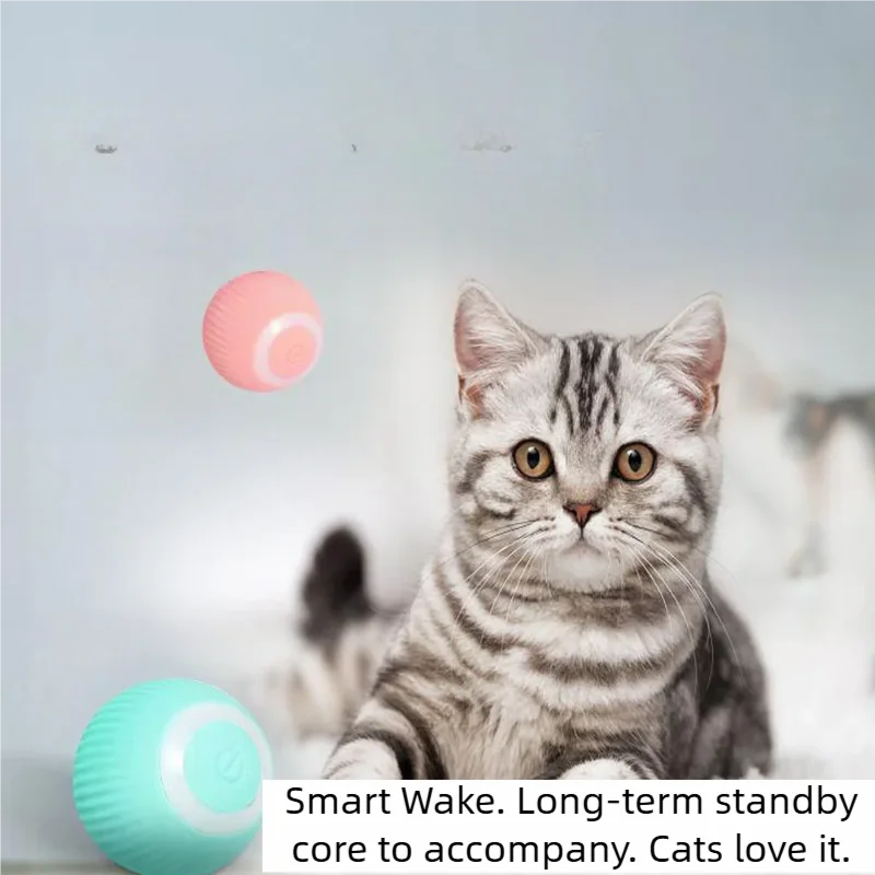 Automatic Rolling-Ball Cat Toy - Interactive, USB Rechargeable