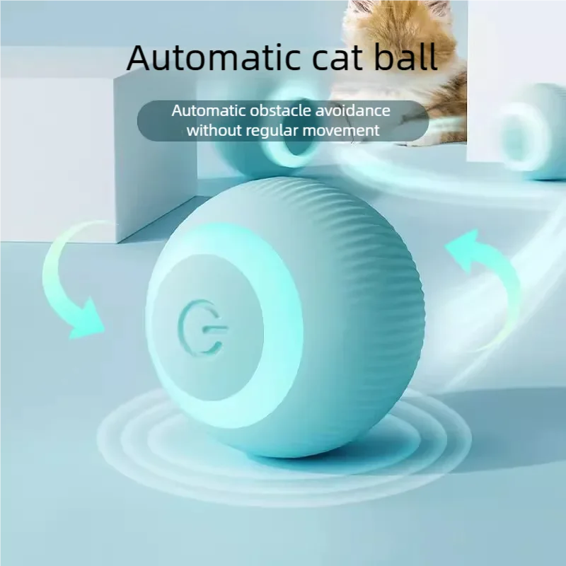 Automatic Rolling-Ball Cat Toy - Interactive, USB Rechargeable