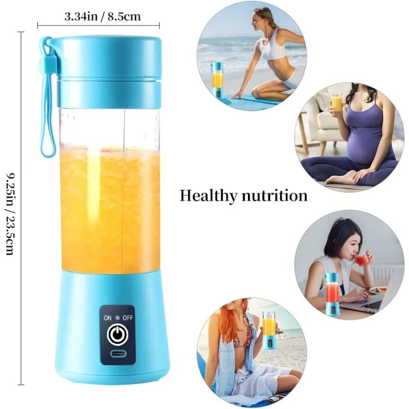 Portable USB Blender - 380ml Rechargeable Smoothie Cup