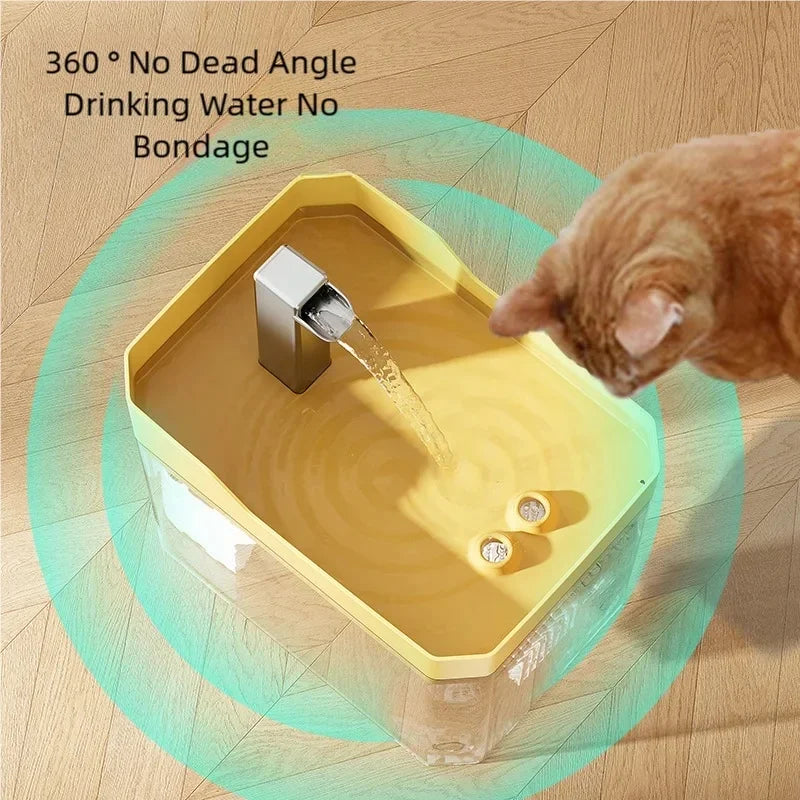 Transparent USB Cat Water Fountain - Anti-Dry-Burn Pump