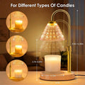 Glass Candle Warmer Lamp with Dimmer - Flameless Wax Melt Warmer, Living Room Decor