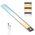 Motion Sensor Under Cabinet Light - 40cm USB Rechargeable LED Bar, 3 Color Modes
